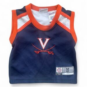 UVA Cavaliers toddler Navy and Orange Sleeveless Sports Jersey - size 2T